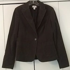 LOFT Dark Brown Corduroy Blazer Size 4 EUC
